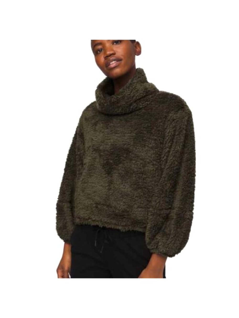 Lululemon Warm Restore Sherpa Pullover Dark Olive Green Jacket M/L